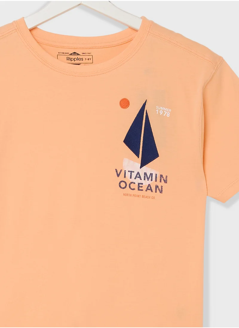 Ripples Boys Drop Shoulder T-shirts