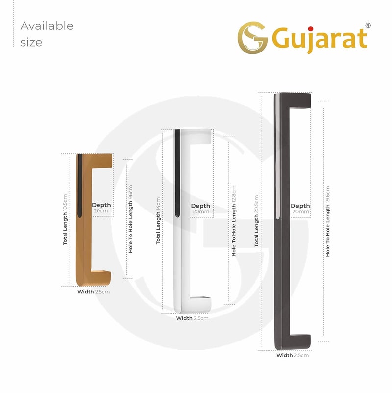 GS Gujarat مقابض أبواب خزائن المطبخ GS غوجارات بتشطيب رمادي 10 بوصات عبوة من 10 - Image 4