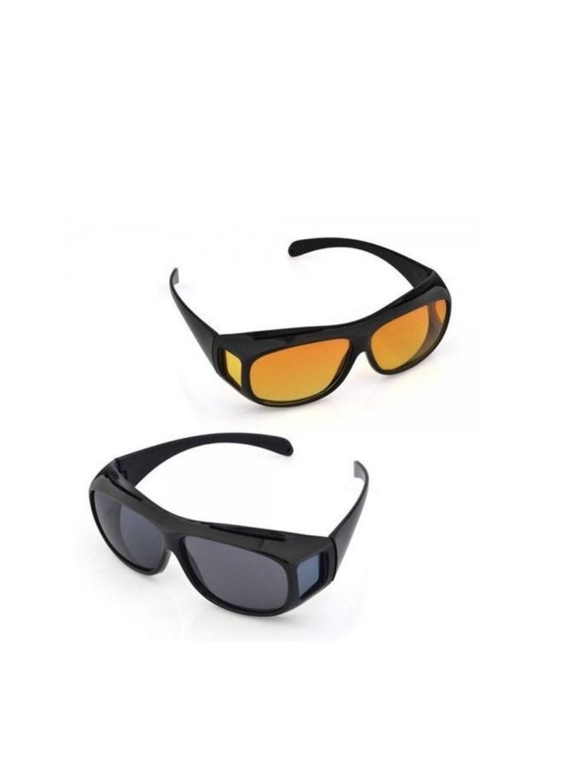 طقم زوجين من النظارات للرؤية الليلية، نظارات شمسية عالية الدقة - Image 1