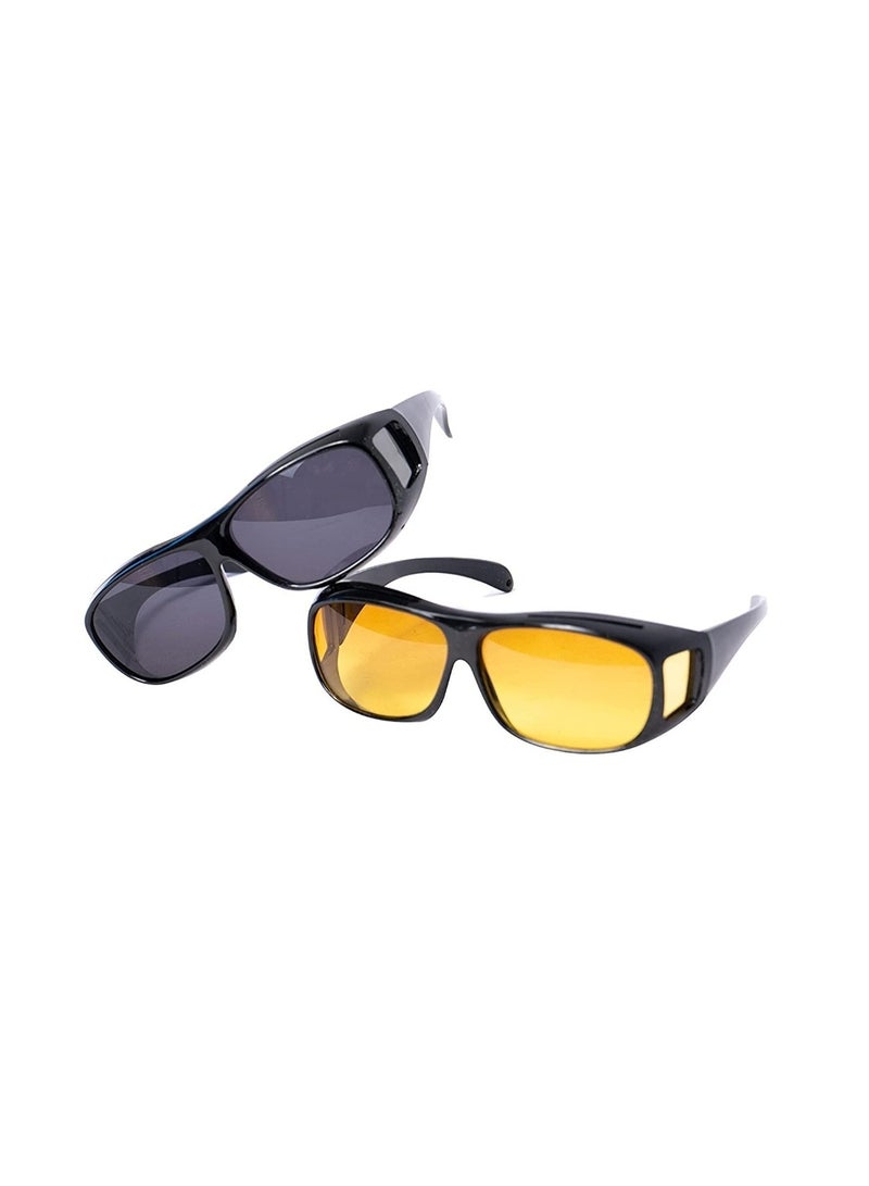 طقم زوجين من النظارات للرؤية الليلية، نظارات شمسية عالية الدقة - Image 2