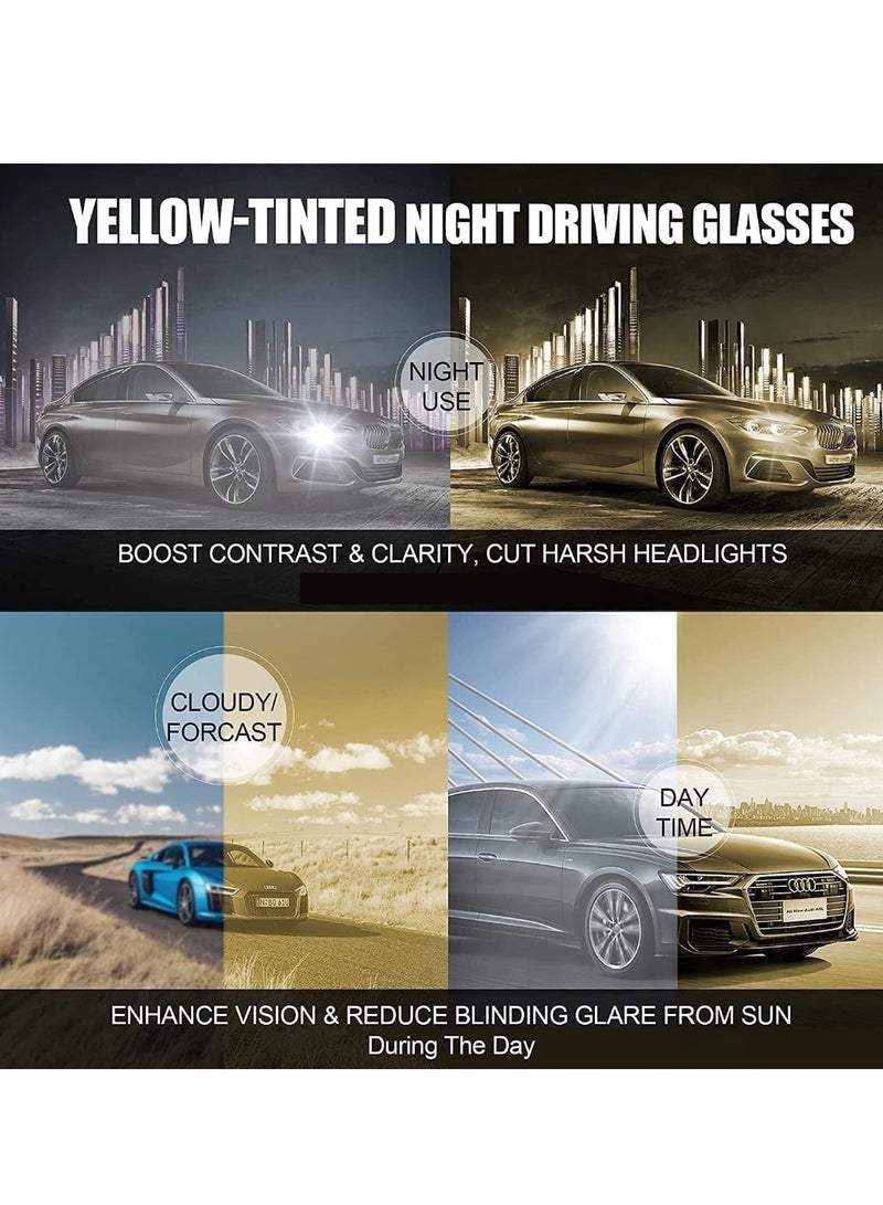 طقم زوجين من النظارات للرؤية الليلية، نظارات شمسية عالية الدقة - Image 3