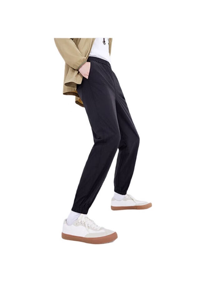 JD Jingzao Men's Casual Pants, Autumn Trendy Casual Breathable Trousers, Loose-fitting Height-increasing Joggers, Navy Blue, M - Image 1