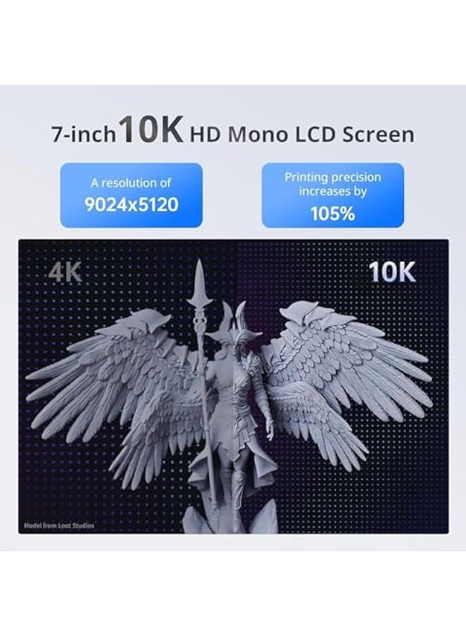 Starwell Photon Mono 4, Resin 3D Printer with 7'' 10K Mono LCD Screen, Stable LighTurbo Light Source and 70mm/h Fast Printing, Print Volume 6.04'' x 3.42'' x 6.49''  - Image 2
