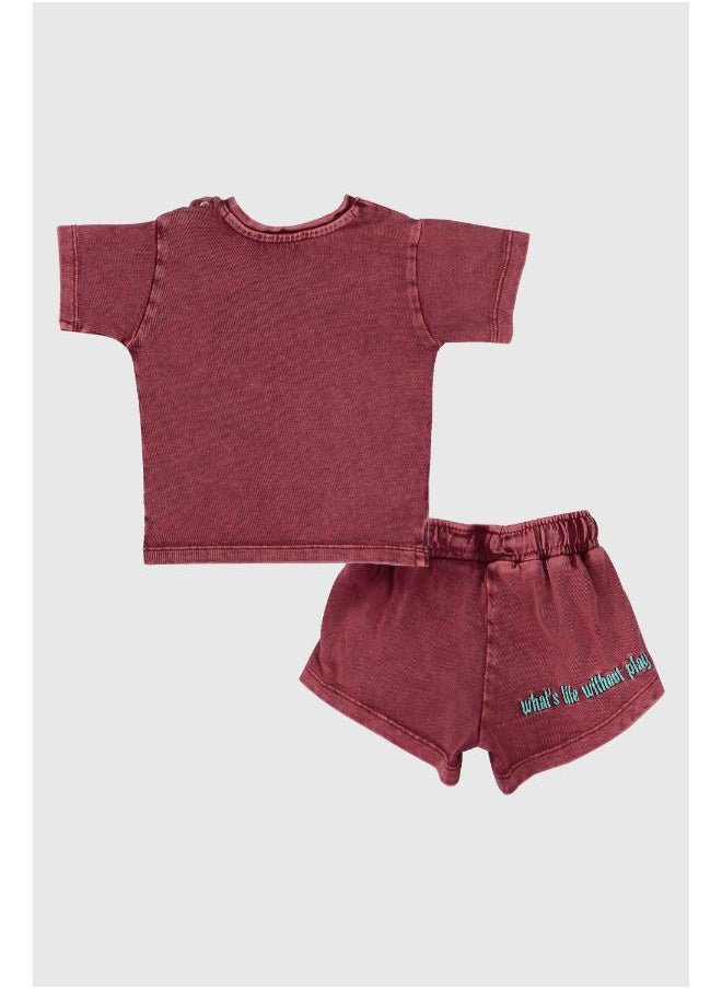 playmore - Unisex Maroon Outfit Set - Image 1
