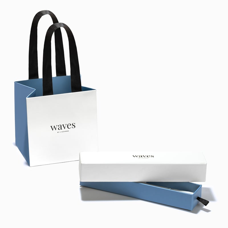 Waves by L'azurde Waves Circles Charms Chain Bracelet in Silver - Image 5