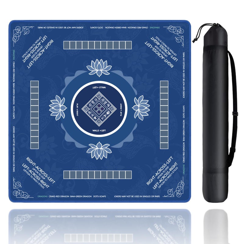 Sweetone Mahjong Mat Mahjong Mat for Table with Bag 315 x 315 Rubber Anti Slip and Noise Reduction Board Gaming Mat for Mah Jongg Poker Board Tile Games Dominoes - Image 3