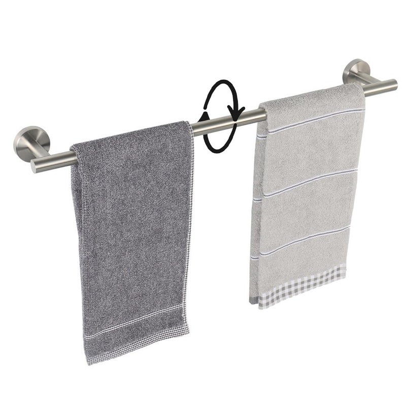 TocTen Bath Towel Bar  Thicken SUS304 Stainless Steel Bathroom Towel Holder Towel Rod for Bathroom Heavy Duty Wall Mounted Towel Rack Hanger 24IN Brushed Nickel