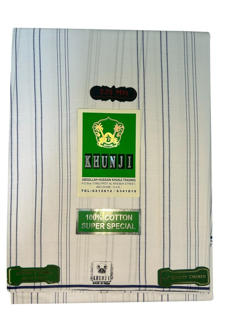khunji Khunji 100% Cotton Stitched and Washed Emirati Wezar - 3 Piece 