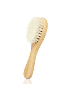 Thoraya Baby Hair Brush with Wooden Handle Soft Goat Bristles Newborn Brush  - Image 1
