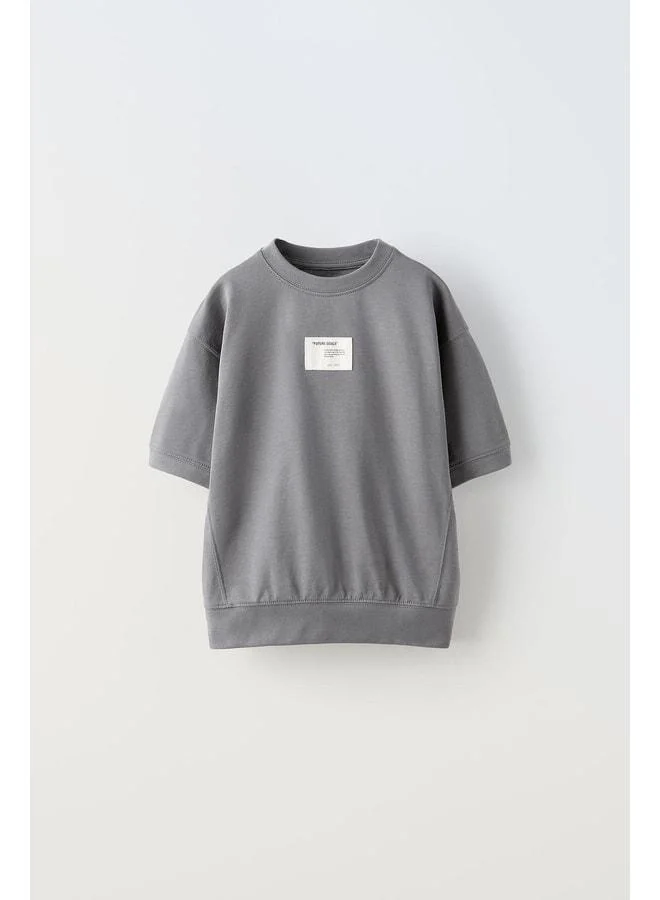 Magu Boys' Gray Oversized T-Shirt and Sweatpants Set