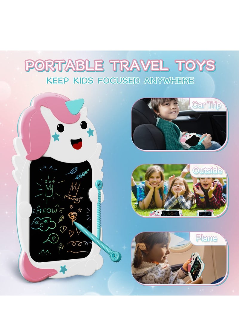 SYOSI Unicorn Lcd Writing Tablet for Kids, 8.5 Inch Colorful Doodle Drawing Pad Reusable Electronic Light Board Educational Learning Toys for Children Students Girls Boys - Image 4