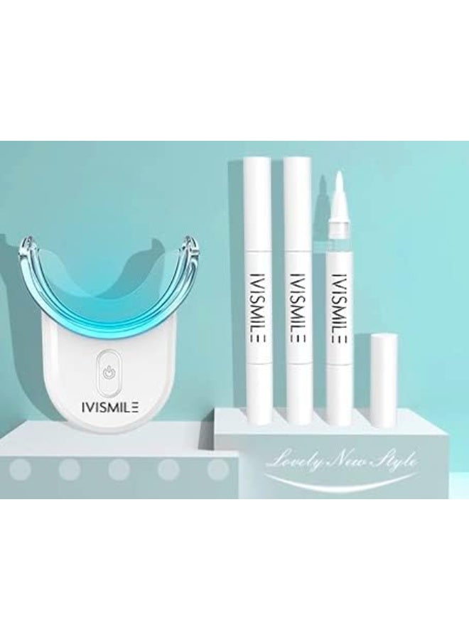 IVISMILE Wireless Teeth Whitening Kit - Advanced Dual Light Technology | 3 x Whitening Gel, LED Mouth Tray, Shade Guide & Charger | All contained in Luxury Box - Image 2