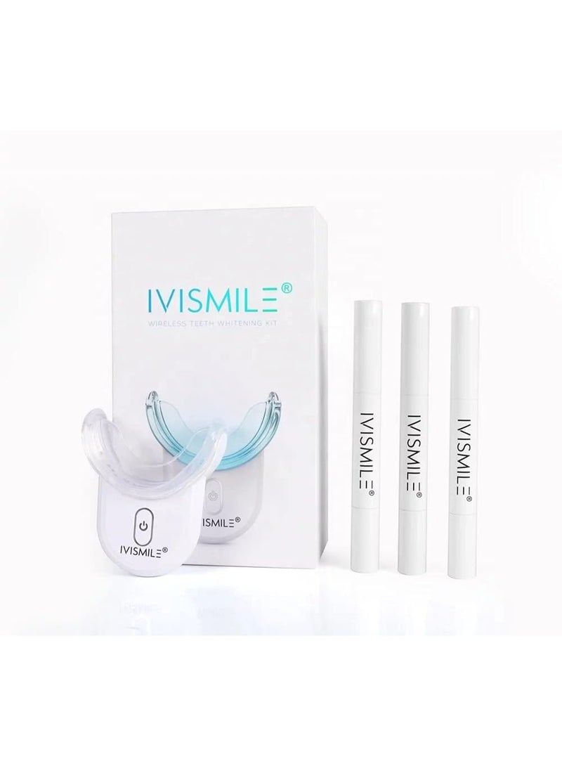 IVISMILE Wireless Teeth Whitening Kit - Advanced Dual Light Technology | 3 x Whitening Gel, LED Mouth Tray, Shade Guide & Charger | All contained in Luxury Box - Image 3