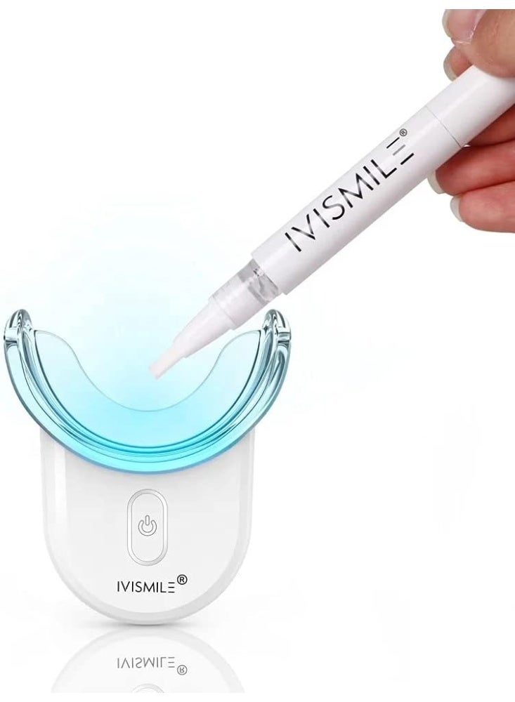 IVISMILE Wireless Teeth Whitening Kit - Advanced Dual Light Technology | 3 x Whitening Gel, LED Mouth Tray, Shade Guide & Charger | All contained in Luxury Box - Image 5