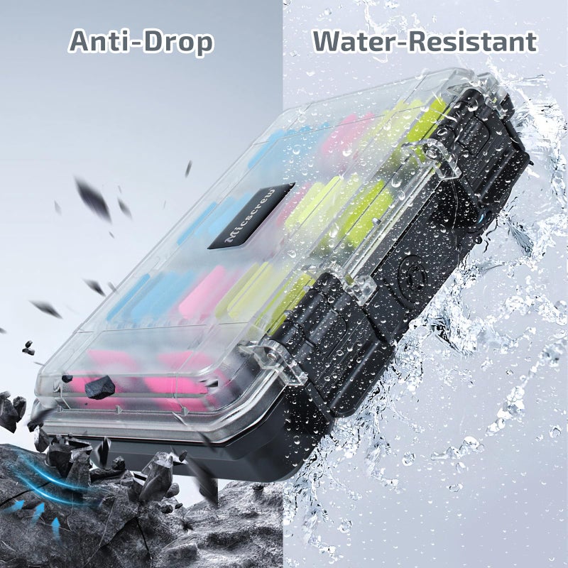 Micscrew 37 Slots Memory Card Case & 36 Transparent Card Cases & 60 Visual Sticky Notes, Water-Resistant Anti-Shock Anti-Dust SD Card Holder Storage,SD Card Case for Camera Memory Cardï¼ˆClear Plasticï¼‰ - Image 3