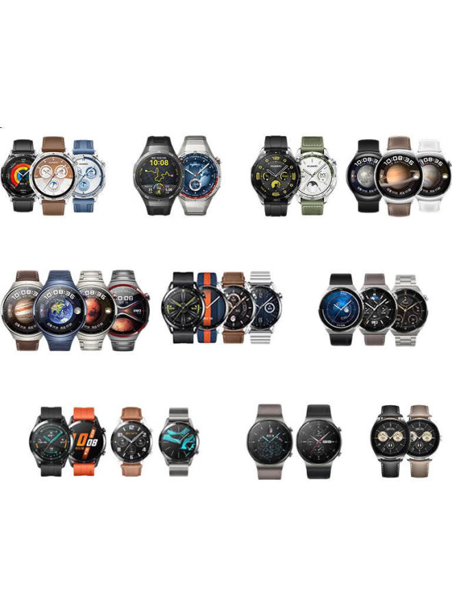 WP Genuine Leather Watch Band With Quick Release Buckle For Huawei Watch Gt5 Pro/Gt4/Watch 4/3 Pro/New, Universal 46/48Mm Sports Watch Strap For Black Dial - Image 3