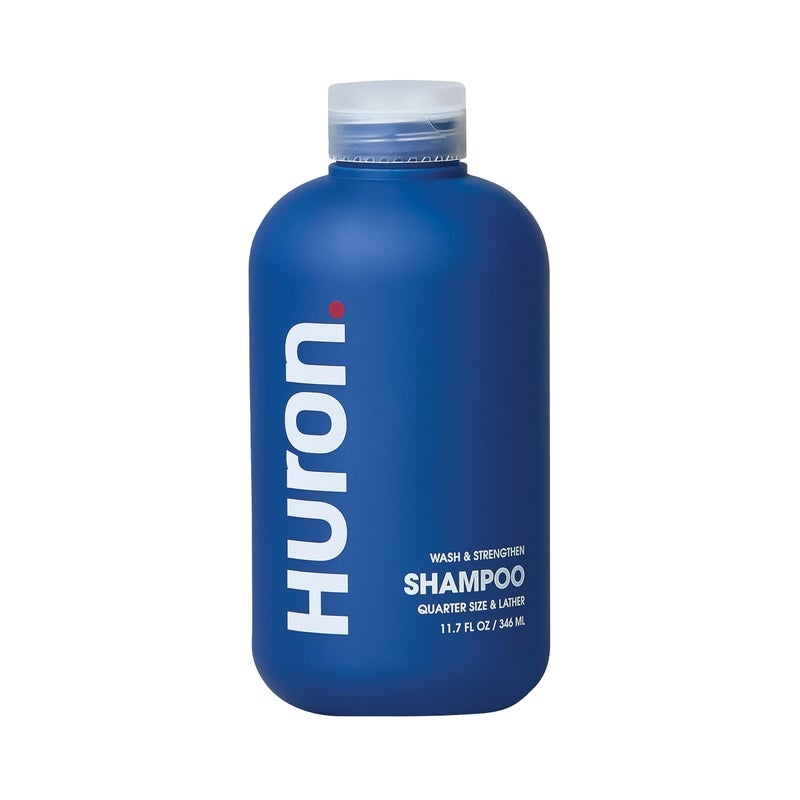 Huron Men's Shampoo | Cleansing & Hydrating Formula | Citrus, Fresh Juniper & Aromatic Greens Scent | Strengthens Hair | Sulfate-Free, Paraben-Free | Argan Oil, Aloe, Peppermint | 11.7 Fl Oz - Image 1