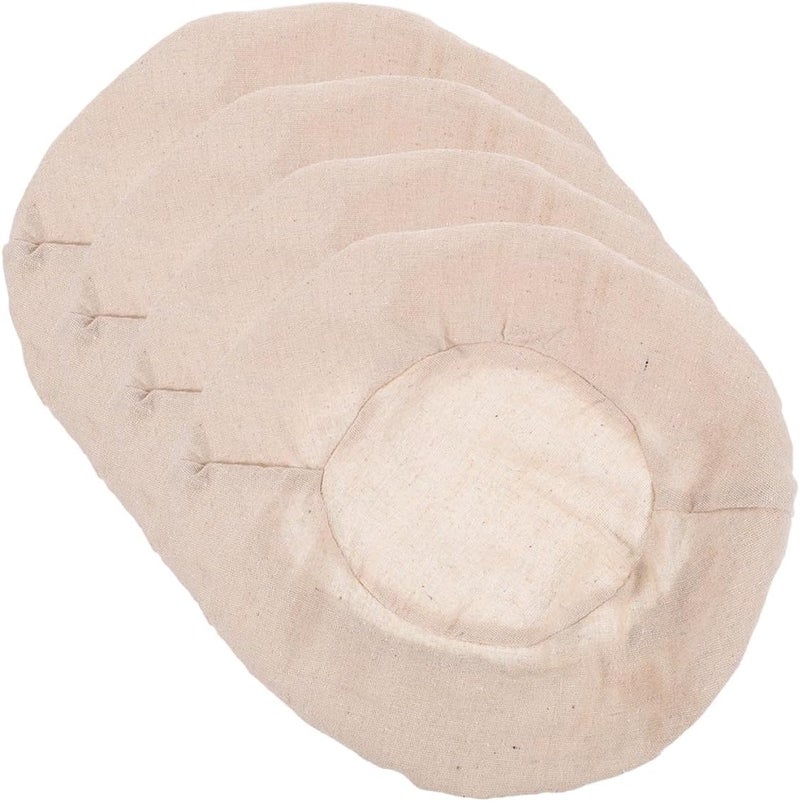 Abaodam 4pcs round Sourdough Bread Proofing Basket Cloth Liners, Breathable Non-stick Fabric Basket Covers for Dough Rising, 23x8cm, Reusable Baking Accessories for Home Bakers - Image 1