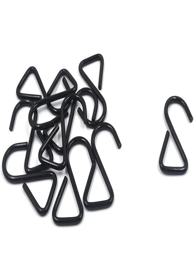 10pcs Heavy Duty Black Metal S Hooks Durable Iron Hangers For Kitchen Bathroom - Image 2
