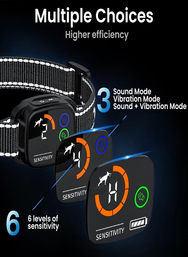PatteSage Bark Collar, Dog Bark Collar with 6 Adjustable Sensitivity, 3 Mode Beep/Vibration/Beep&Vibration, Rechargeable Smart Barking Collar for Large Medium Dogs, IP67 Waterproof Bark Training Collar - Image 3