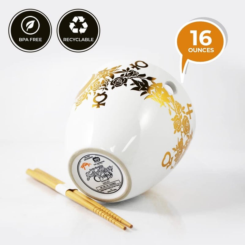 JUST FUNKY Sailor Moon Crystal Foil Printed Ramen Bowl with Chopsticks  16 Oz Sailor Moon Bowl  Sailor Moon Bowl  Kitchen Deco  Coup Bowl  Anime  Official Licensed By Just funky - Image 5