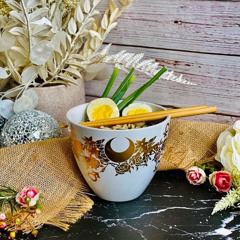 JUST FUNKY Sailor Moon Crystal Foil Printed Ramen Bowl with Chopsticks  16 Oz Sailor Moon Bowl  Sailor Moon Bowl  Kitchen Deco  Coup Bowl  Anime  Official Licensed By Just funky - Image 2
