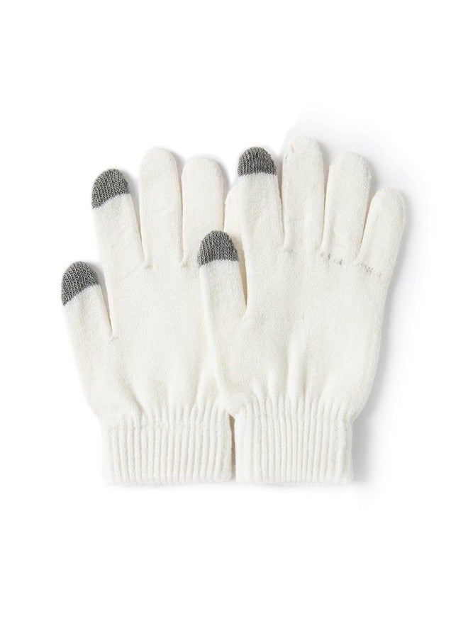 Lallier 3 Piece Kids Set with Hat, Scarf and Snow Gloves, Winter Knitted Hat, Warm Soft Pom Pom Hat for Boys, Girls and Toddlers, White, One Size - Image 4