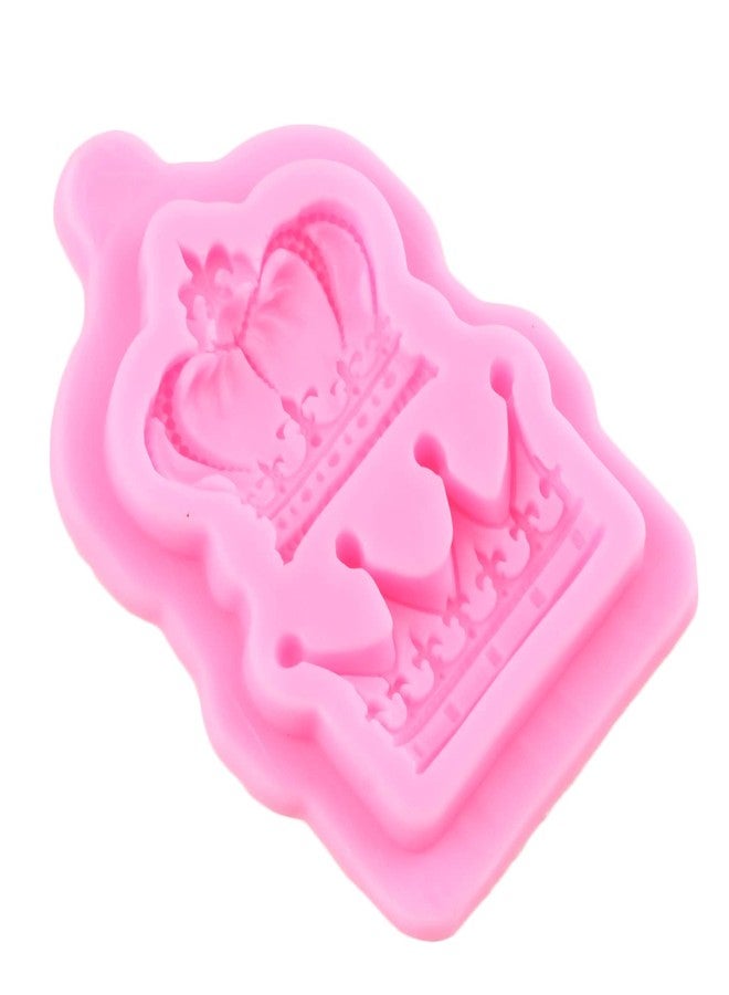 RFGHAC Picture Frames Silicone Mold Cinderella Fondant Mold Baroque Photo Frame Crown Castle Princess Dress Crystal Shoes Molds For Cake Decoration Cupcake Topper Candy Chocolate Gum Paste Set Of 4 - Image 5