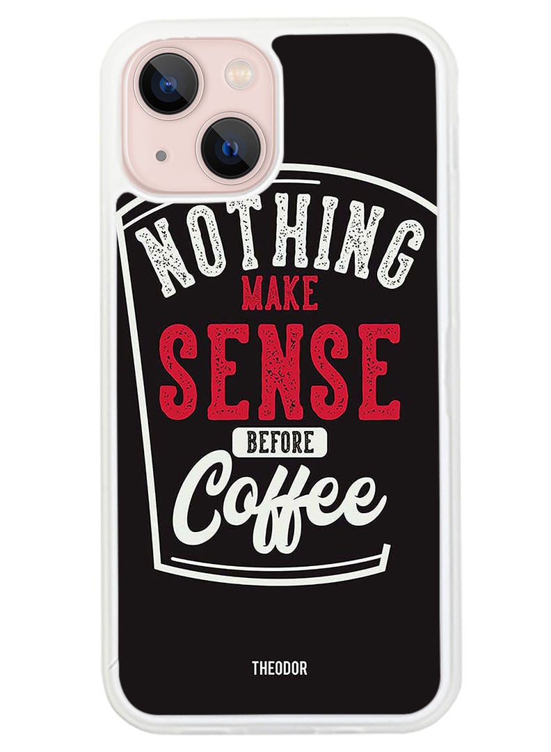 Theodor Protective Case Anti Scratch Shock Proof Cover For APPLE IPHONE 14 Nothing Make (White Bumper) - Image 1