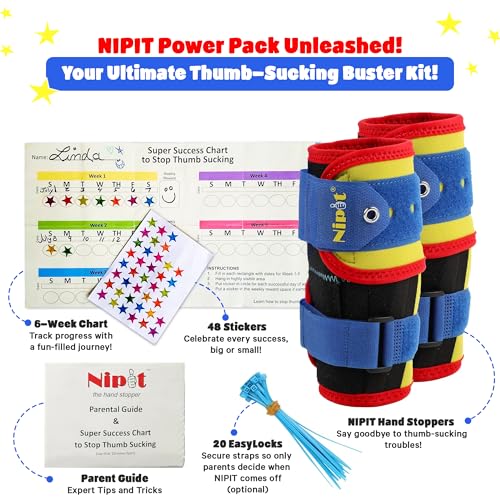 Nipit (2 Pack) - Most Effective Thumb Sucking Deterrent for Kids, Age 2-7, Stop Finger Sucking Naturally in 5-21 Days, Ideal for Toddlers, Includes Motivating Chart & Stickers & Program - Image 4