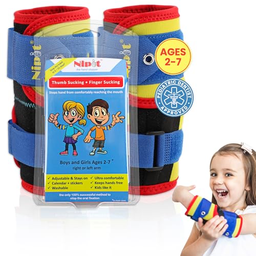 Nipit (2 Pack) - Most Effective Thumb Sucking Deterrent for Kids, Age 2-7, Stop Finger Sucking Naturally in 5-21 Days, Ideal for Toddlers, Includes Motivating Chart & Stickers & Program - Image 1