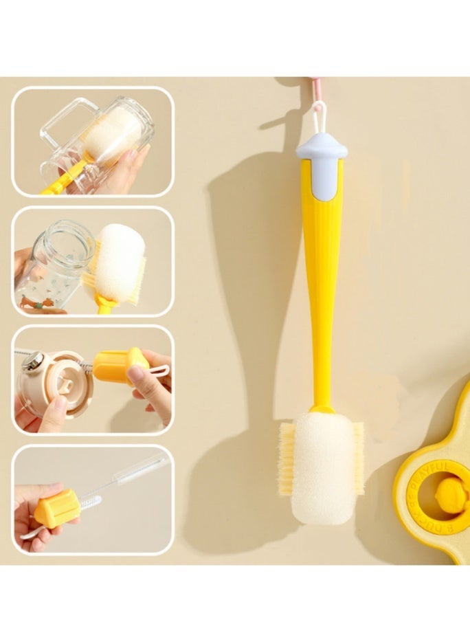 فرشاة تنظيف زجاجات المياه، فرشاة تنظيف زجاجات 4 في 1، فرشاة تنظيف زجاجات أكواب المياه - Image 1