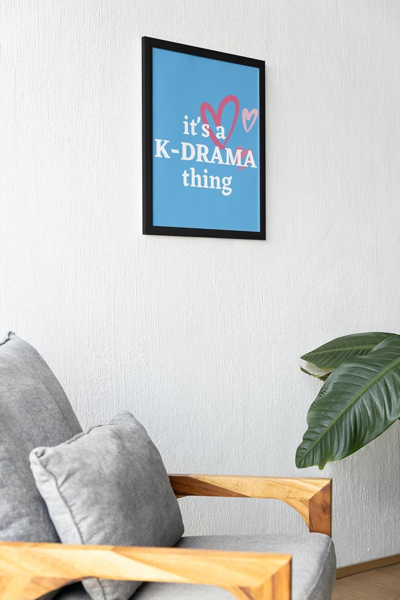 Framed Korean Drama Wall Art for Living Room Decoration Gift | Multicolor Poster with Frame 1-10 (Its a kdrama thing) - Image 3