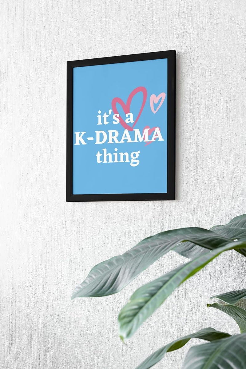 Framed Korean Drama Wall Art for Living Room Decoration Gift | Multicolor Poster with Frame 1-10 (Its a kdrama thing) - Image 2