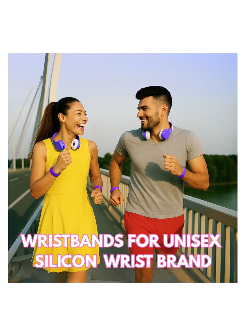 برينت شوب فور مي أساور مطاطية ملونة للحفلات والمناسبات وحفلات جمع التبرعات - مثالية للرياضة وحفلات أعياد الميلاد وبناء الفريق وحملات التوعية ومفضلات الحفلات - Image 5