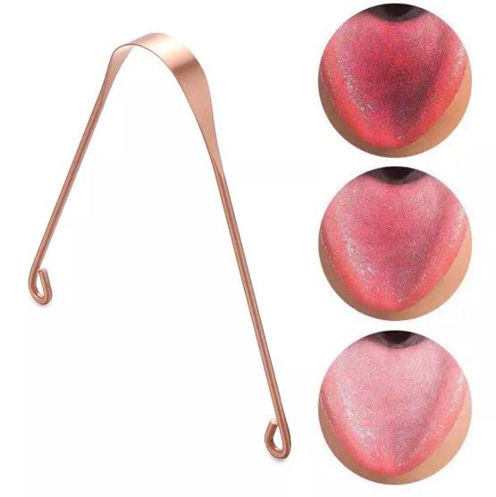 Calitate24 100% Natural Copper Tongue Cleaner 2 Pieces Ayurvedic Tongue Scraper For Adults & Kids Easy To Use Metal Tongue Cleaning Tools Reduce Bad Breath Oral Care - Image 4
