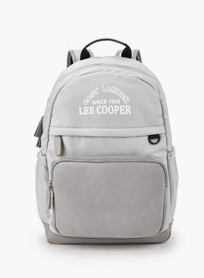 Lee Cooper Logo Print Backpack With Adjustable Straps - Image 1