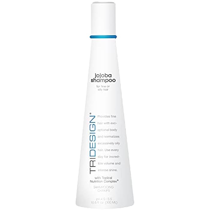 TRIDESIGN TRI Design Jojoba Oil Shampoo - Gentle Daily Use Shampoo for Women, Moisturizing Shampoo for Oily Hair, Shampoo Moisturizer for All Hair Types, Moisture Repair, 10.5 fl oz Shampoo - Image 1