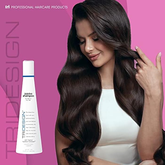 TRIDESIGN TRI Design Jojoba Oil Shampoo - Gentle Daily Use Shampoo for Women, Moisturizing Shampoo for Oily Hair, Shampoo Moisturizer for All Hair Types, Moisture Repair, 10.5 fl oz Shampoo - Image 5