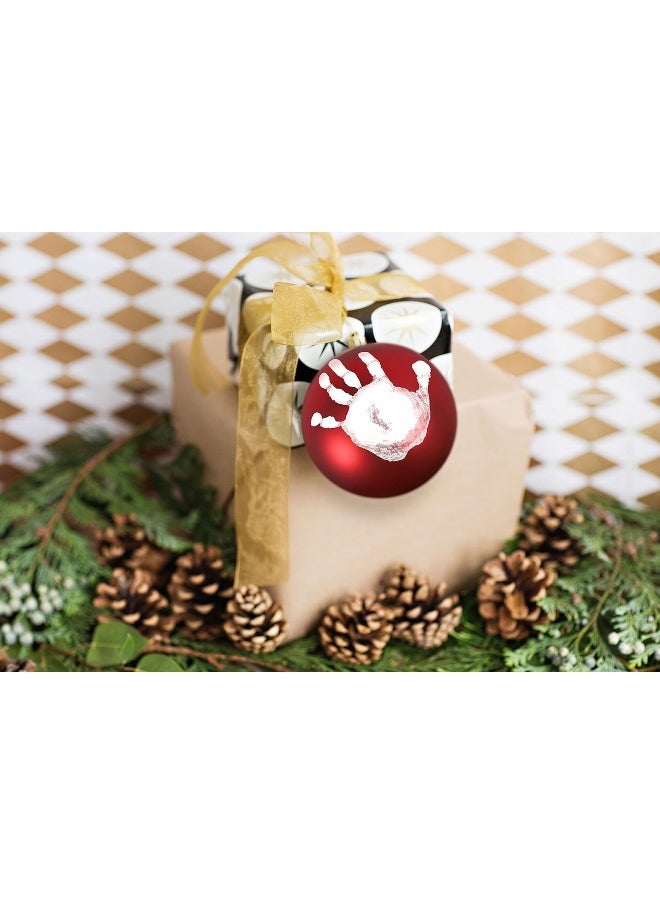 pearhead Pearhead Red Ball Baby Handprint Christmas Ornament, Baby's First Christmas, Baby's Print Bauble Ornament, Gender-Neutral Baby Gift  - Image 5