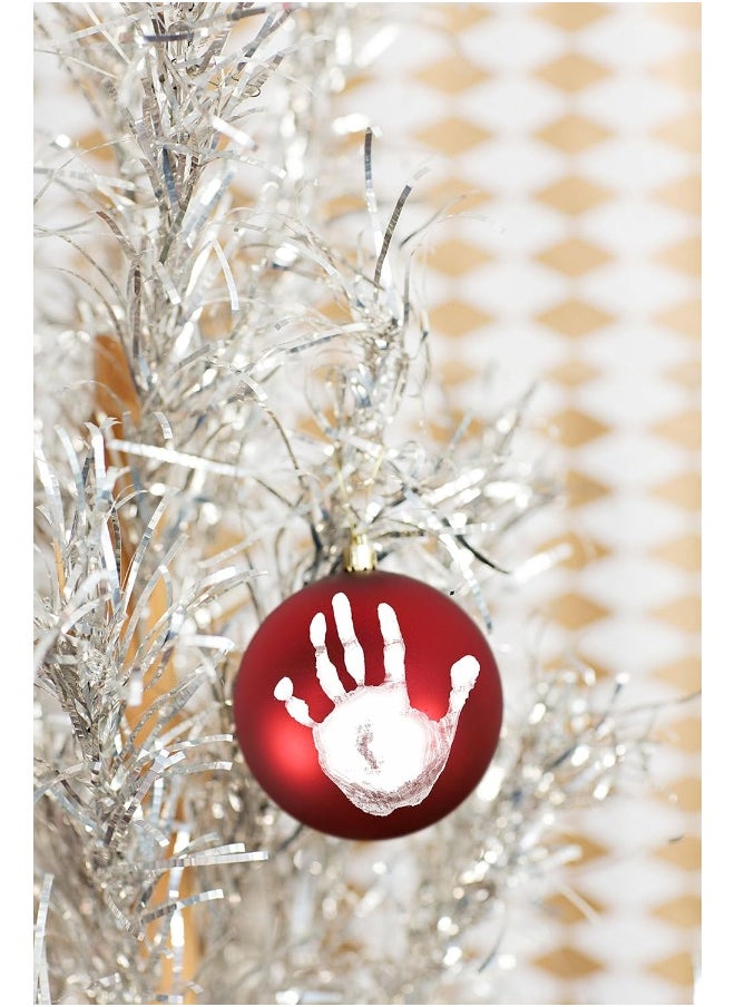 pearhead Pearhead Red Ball Baby Handprint Christmas Ornament, Baby's First Christmas, Baby's Print Bauble Ornament, Gender-Neutral Baby Gift  - Image 4
