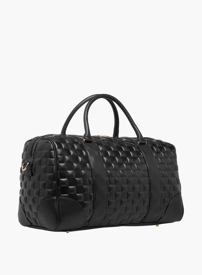 سيليست Textured Duffle Bag with Detachable Strap