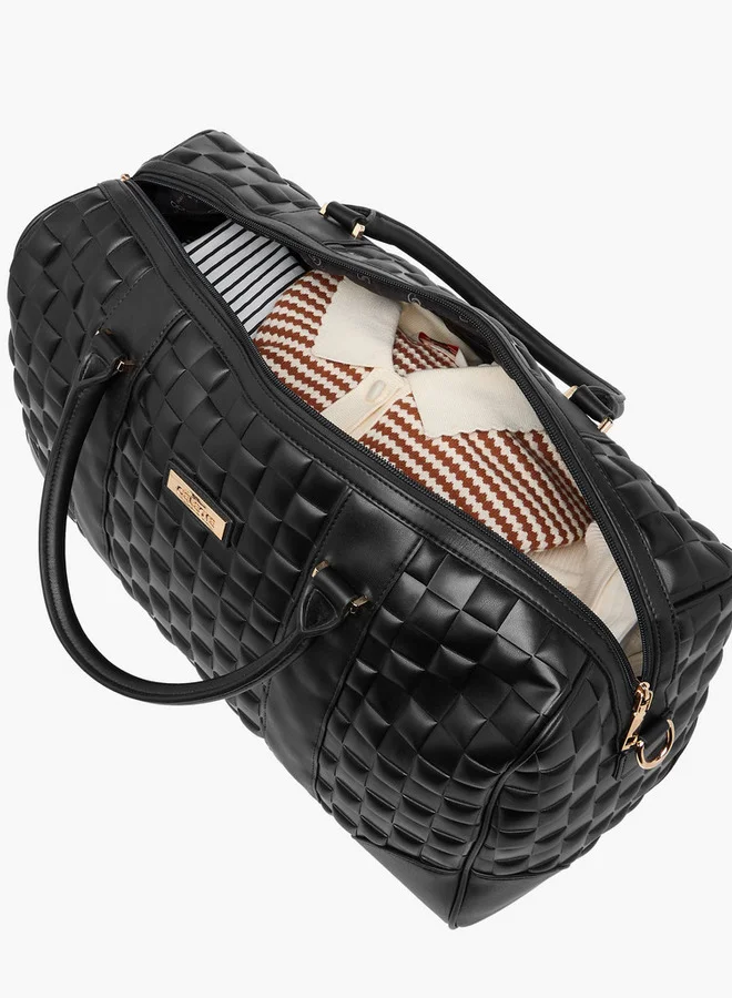 سيليست Textured Duffle Bag with Detachable Strap
