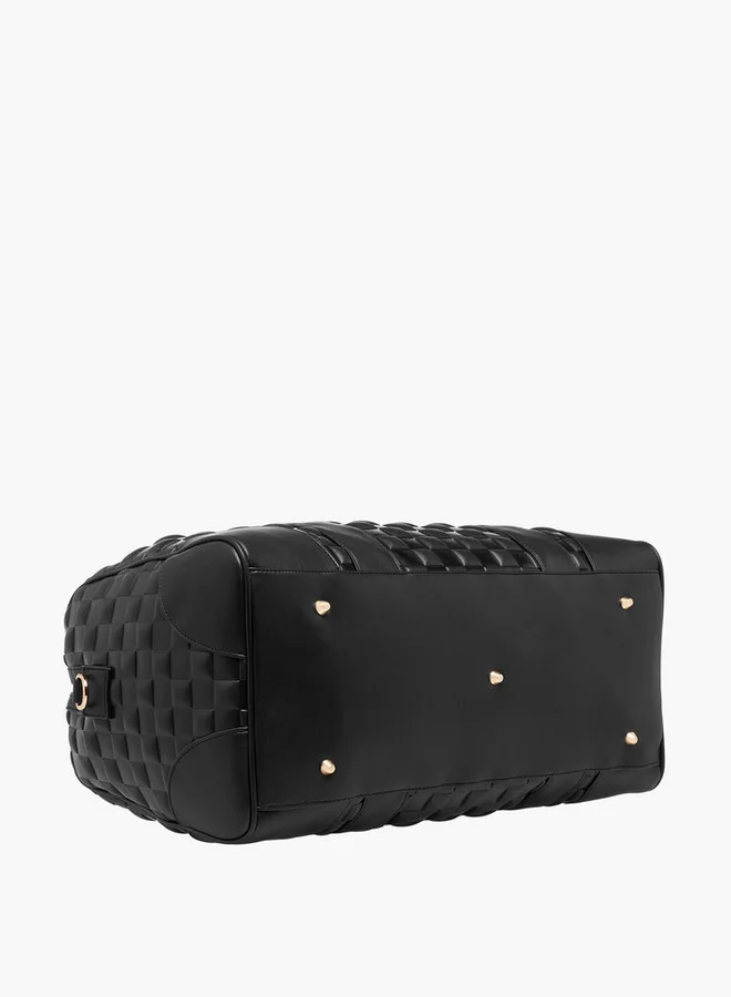 سيليست Textured Duffle Bag with Detachable Strap