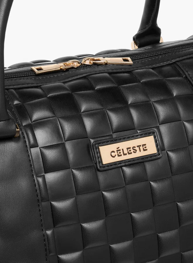 سيليست Textured Duffle Bag with Detachable Strap