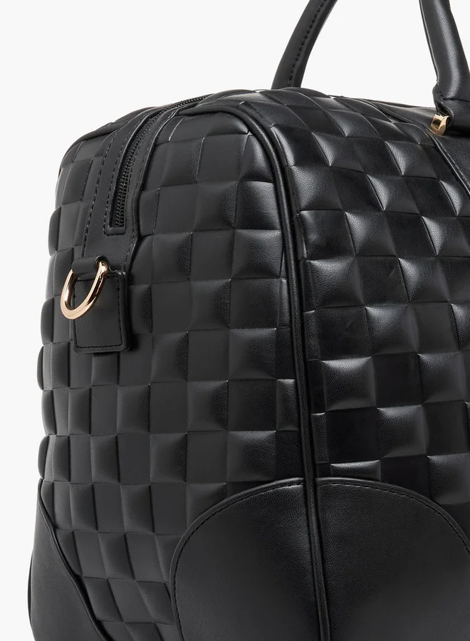 سيليست Textured Duffle Bag with Detachable Strap