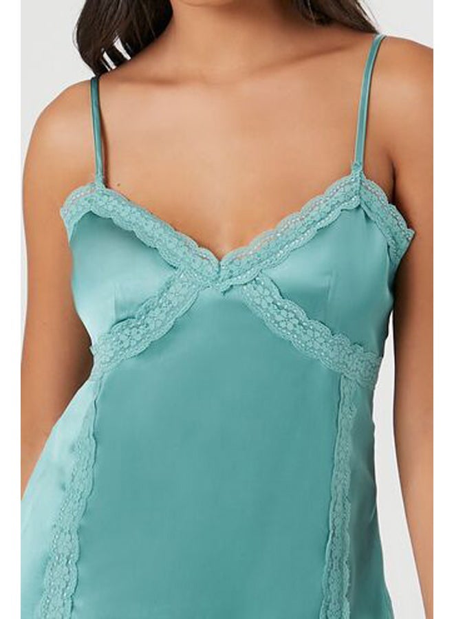 FOREVER 21 Satin V-neckline Cami Dress - Image 5