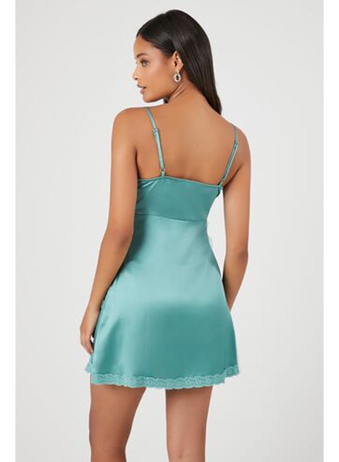FOREVER 21 Satin V-neckline Cami Dress - Image 3
