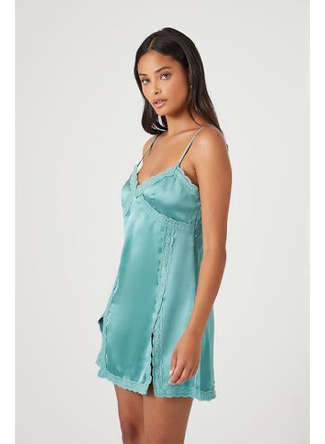 FOREVER 21 Satin V-neckline Cami Dress - Image 2
