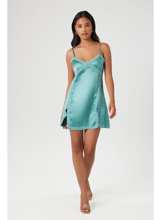 FOREVER 21 Satin V-neckline Cami Dress - Image 4